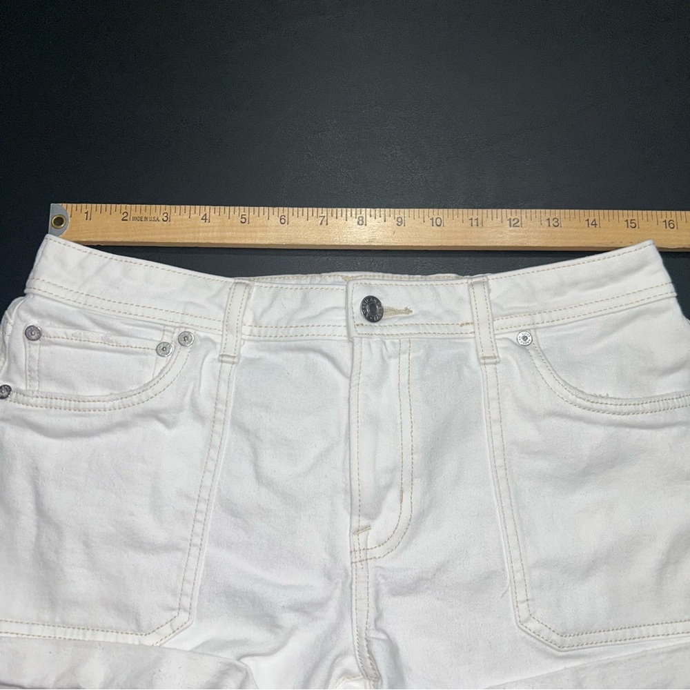 American Eagle Womens Shorts Size 6 White  Easy Shortie Stretch Denim AE - Picture 5 of 7